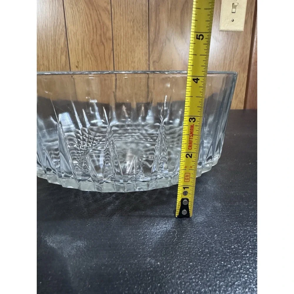 2‎ Arcoroc Clear Glass Serving Bowls Diamond Starburst 9